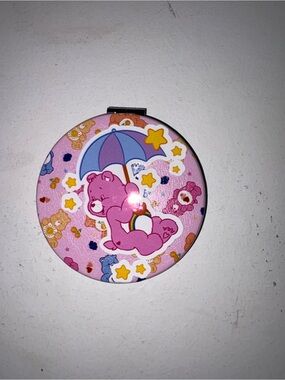Care Bears Pink Compact Mirror with Rainbow & Umbrella Design